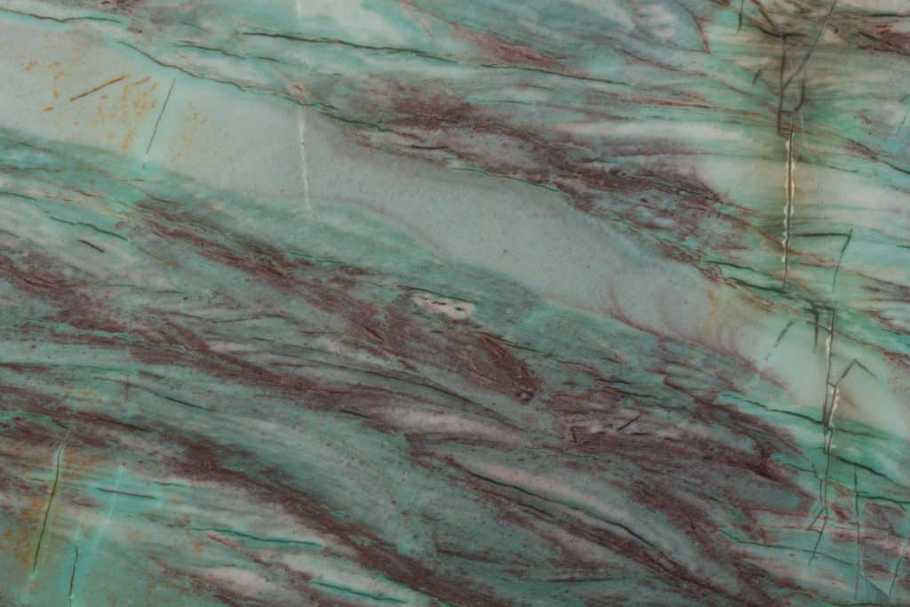 Close up of green quartzite surface texture